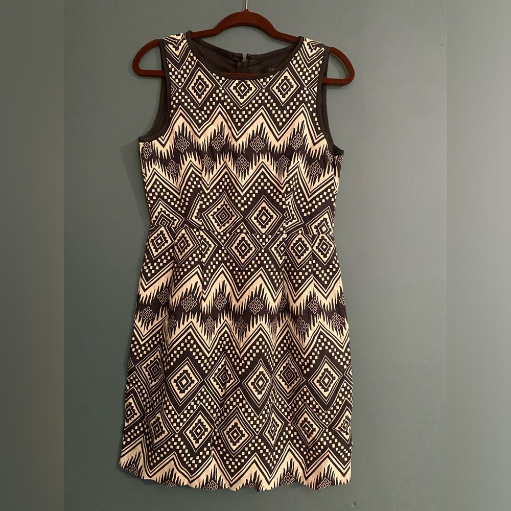 JCrew patterned dress size 6